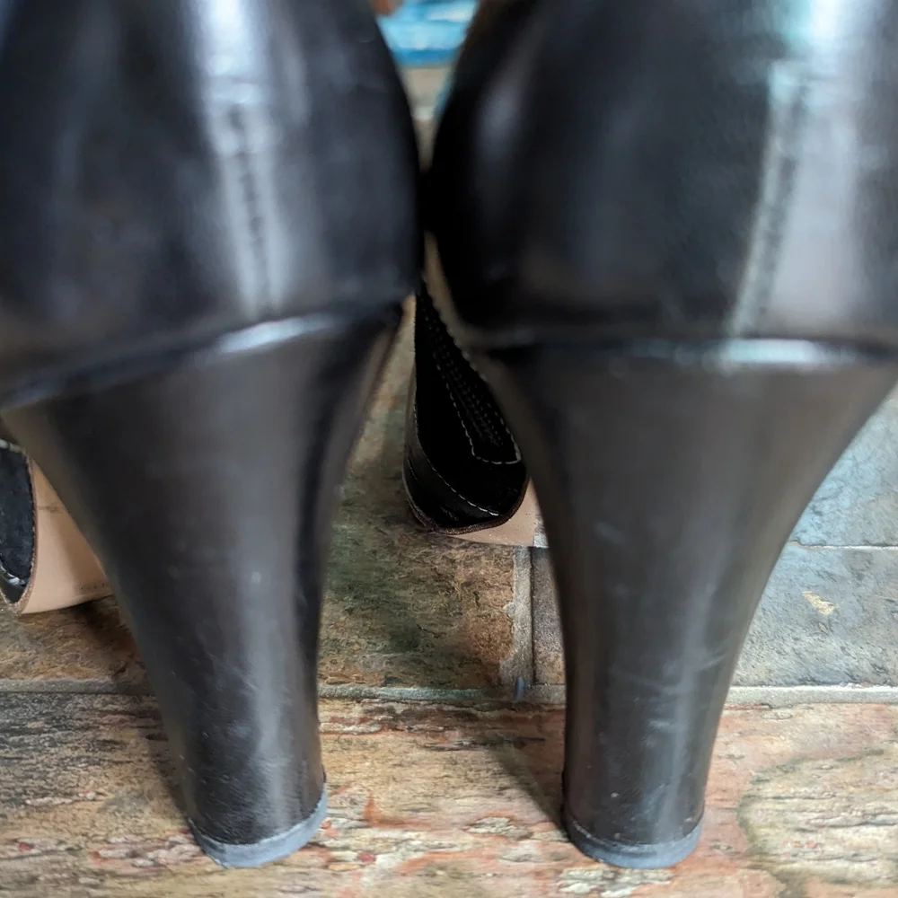 MARC JACOBS black suede stitched booties boots 8.5 9 - Picture 8 of 11